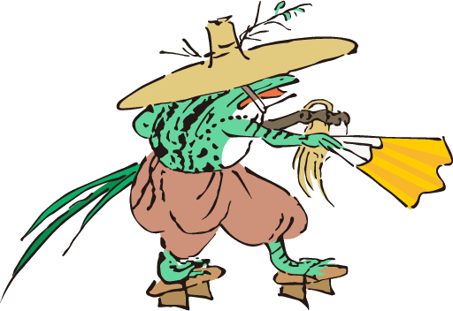 色々とフル装備なカエルさん