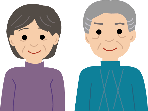 シニア夫婦のイラスト