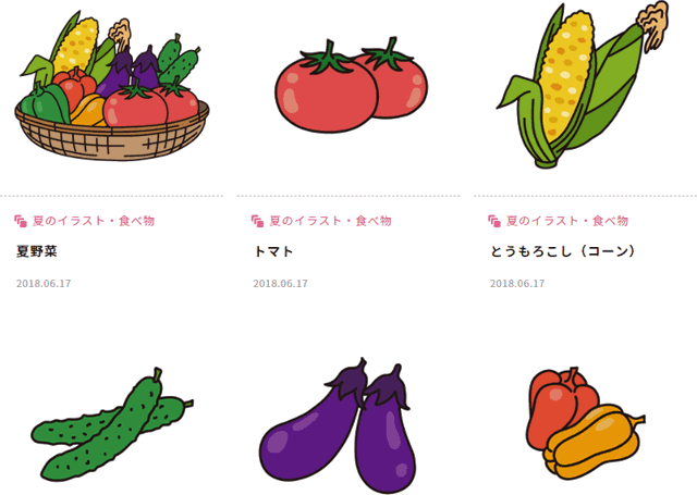 食べ物のカテゴリー