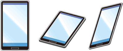 スマホのイラスト3パターン