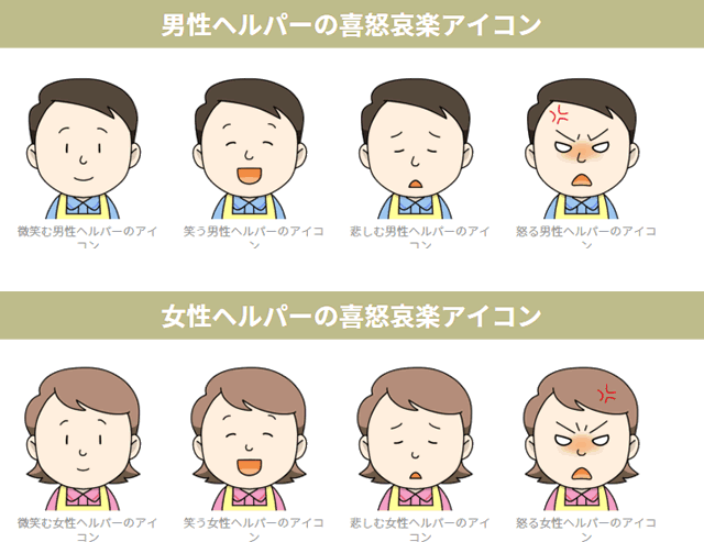男性、女性ヘルパーの喜怒哀楽