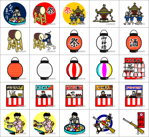 7月のイラスト・夏祭り