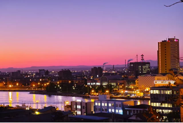 幻想的な北海道の街並み2